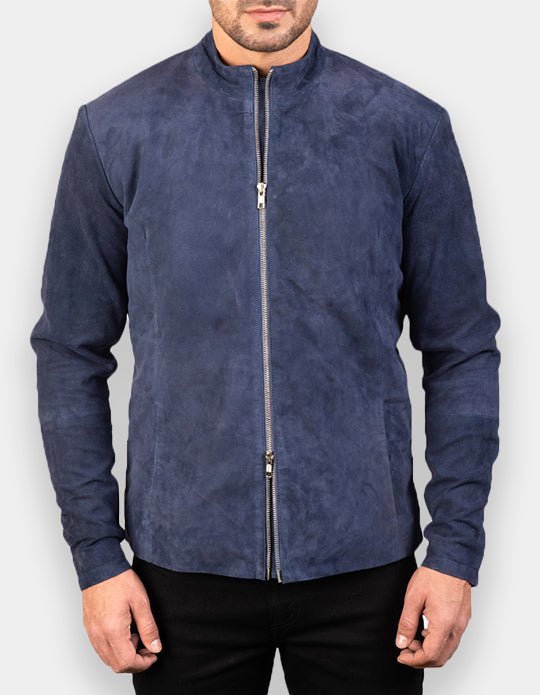 Biker Style Suede Jacket for Men